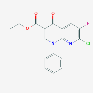 B011091 7-Chloro-6-fluoro-4-oxo-1-phenyl-1,4-dihydro-[1,8]naphthyridine-3-carboxylic acid ethyl ester CAS No. 100426-74-2
