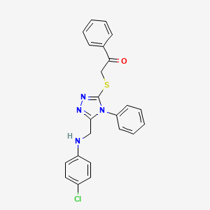 2-[(5-{[(4-chlorophenyl)amino]methyl}-4-phenyl-4H-1,2,4-triazol-3-yl)sulfanyl]-1-phenylethanone