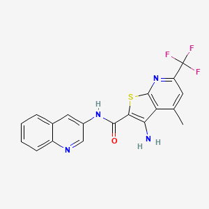 3-amino-4-methyl-N-quinolin-3-yl-6-(trifluoromethyl)thieno[2,3-b]pyridine-2-carboxamide