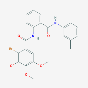 molecular formula C24H23BrN2O5 B11091039 2-bromo-3,4,5-trimethoxy-N-{2-[(3-methylphenyl)carbamoyl]phenyl}benzamide 