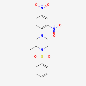 4-(2,4-Dinitrophenyl)-2-methyl-1-(phenylsulfonyl)piperazine