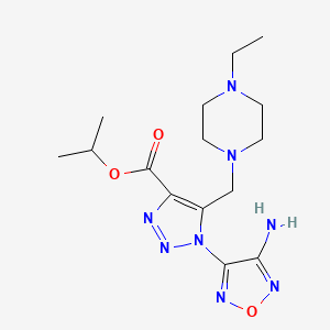 propan-2-yl 1-(4-amino-1,2,5-oxadiazol-3-yl)-5-[(4-ethylpiperazin-1-yl)methyl]-1H-1,2,3-triazole-4-carboxylate