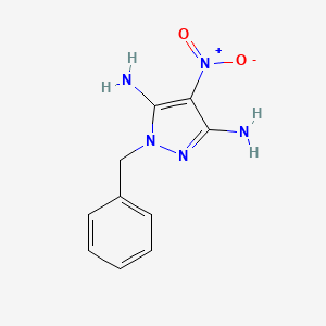 molecular formula C10H11N5O2 B11091105 1-benzyl-4-nitro-1H-pyrazole-3,5-diamine 