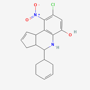 molecular formula C18H19ClN2O3 B11091132 8-chloro-4-(cyclohex-3-en-1-yl)-9-nitro-3a,4,5,9b-tetrahydro-3H-cyclopenta[c]quinolin-6-ol 