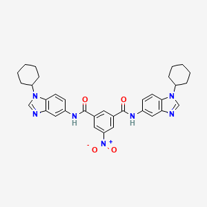 N,N'-bis(1-cyclohexyl-1H-benzimidazol-5-yl)-5-nitrobenzene-1,3-dicarboxamide