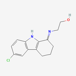 molecular formula C14H15ClN2O B11091175 2-{[(1Z)-6-chloro-2,3,4,9-tetrahydro-1H-carbazol-1-ylidene]amino}ethanol 