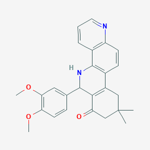 6-(3,4-dimethoxyphenyl)-9,9-dimethyl-6,8,9,10-tetrahydrobenzo[c][1,7]phenanthrolin-7(5H)-one