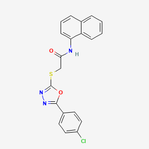 2-{[5-(4-chlorophenyl)-1,3,4-oxadiazol-2-yl]sulfanyl}-N-(naphthalen-1-yl)acetamide