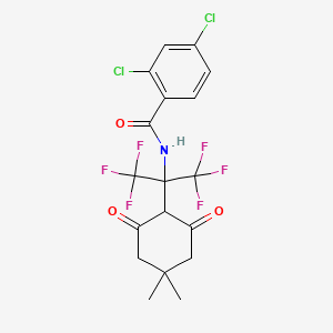 2,4-dichloro-N-[2-(4,4-dimethyl-2,6-dioxocyclohexyl)-1,1,1,3,3,3-hexafluoropropan-2-yl]benzamide