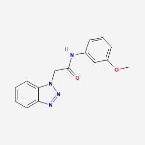 molecular formula C15H14N4O2 B11091226 2-(1H-benzotriazol-1-yl)-N-(3-methoxyphenyl)acetamide 