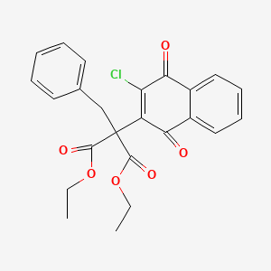 Diethyl benzyl(3-chloro-1,4-dioxo-1,4-dihydronaphthalen-2-yl)propanedioate