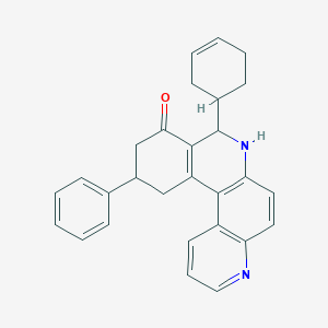 8-(cyclohex-3-en-1-yl)-11-phenyl-8,10,11,12-tetrahydrobenzo[a][4,7]phenanthrolin-9(7H)-one