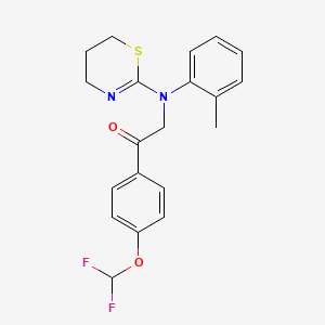 1-[4-(difluoromethoxy)phenyl]-2-[5,6-dihydro-4H-1,3-thiazin-2-yl(2-methylphenyl)amino]ethanone