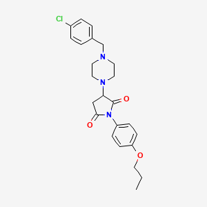 3-[4-(4-Chlorobenzyl)piperazin-1-yl]-1-(4-propoxyphenyl)pyrrolidine-2,5-dione