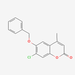 molecular formula C17H13ClO3 B11091336 6-(benzyloxy)-7-chloro-4-methyl-2H-chromen-2-one 