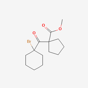 molecular formula C14H21BrO3 B11091345 Methyl 1-[(1-bromocyclohexyl)carbonyl]cyclopentanecarboxylate 