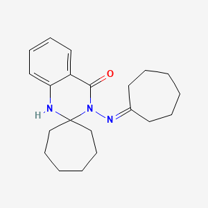 3'-(cycloheptylideneamino)-1'H-spiro[cycloheptane-1,2'-quinazolin]-4'(3'H)-one