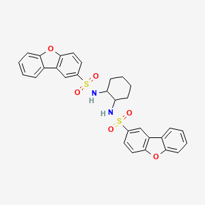 molecular formula C30H26N2O6S2 B11091353 N,N'-1,2-Cyclohexanediylbisdibenzo[B,D]furan-2-sulfonamide 