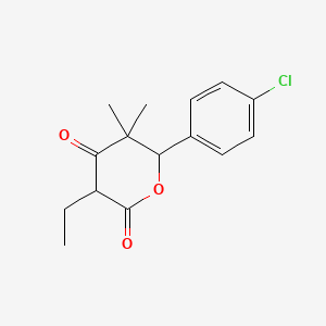 6-(4-Chlorophenyl)-3-ethyl-5,5-dimethyldihydro-2H-pyran-2,4(3H)-dione