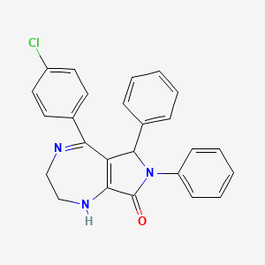 5-(4-chlorophenyl)-6,7-diphenyl-2,3,6,7-tetrahydropyrrolo[3,4-e][1,4]diazepin-8(1H)-one