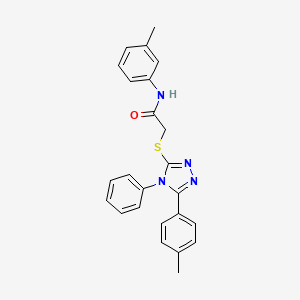 molecular formula C24H22N4OS B11091393 N-(3-methylphenyl)-2-{[5-(4-methylphenyl)-4-phenyl-4H-1,2,4-triazol-3-yl]sulfanyl}acetamide 