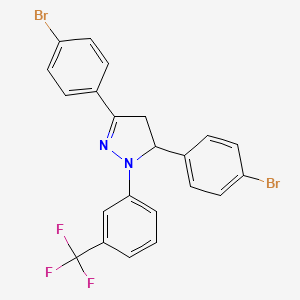 3,5-bis(4-bromophenyl)-1-[3-(trifluoromethyl)phenyl]-4,5-dihydro-1H-pyrazole