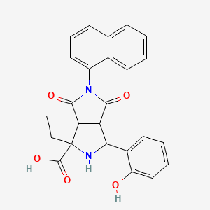 1-Ethyl-3-(2-hydroxyphenyl)-5-(naphthalen-1-yl)-4,6-dioxooctahydropyrrolo[3,4-c]pyrrole-1-carboxylic acid