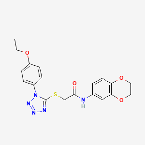 N-(2,3-dihydro-1,4-benzodioxin-6-yl)-2-{[1-(4-ethoxyphenyl)-1H-tetrazol-5-yl]sulfanyl}acetamide