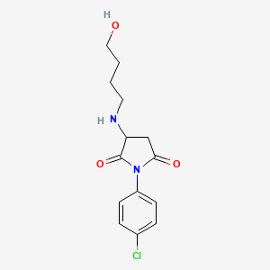 1-(4-Chlorophenyl)-3-[(4-hydroxybutyl)amino]pyrrolidine-2,5-dione