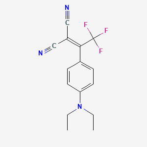 molecular formula C15H14F3N3 B11091498 2-[1-(4-Diethylamino-phenyl)-2,2,2-trifluoro-ethylidene]-malononitrile 