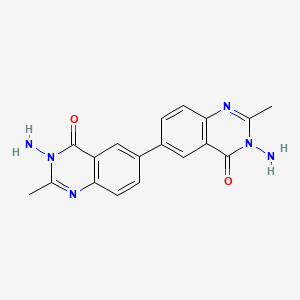 molecular formula C18H16N6O2 B11091513 3,3'-diamino-2,2'-dimethyl-6,6'-biquinazoline-4,4'(3H,3'H)-dione 