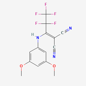 2-[1-(3,5-Dimethoxy-phenylamino)-2,2,3,3,3-pentafluoro-propylidene]-malononitrile