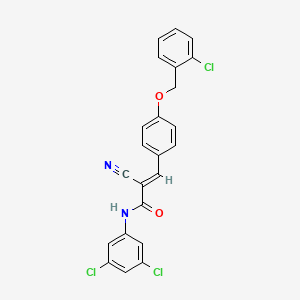 (2E)-3-{4-[(2-chlorobenzyl)oxy]phenyl}-2-cyano-N-(3,5-dichlorophenyl)prop-2-enamide