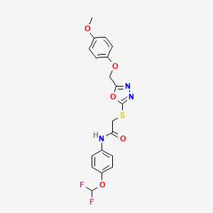 N-[4-(difluoromethoxy)phenyl]-2-({5-[(4-methoxyphenoxy)methyl]-1,3,4-oxadiazol-2-yl}sulfanyl)acetamide