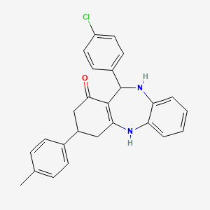 11-(4-chlorophenyl)-3-(4-methylphenyl)-2,3,4,5,10,11-hexahydro-1H-dibenzo[b,e][1,4]diazepin-1-one