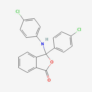 molecular formula C20H13Cl2NO2 B11091577 3H-Isobenzofuran-1-one, 3-(4-chlorophenyl)-3-(4-chlorophenylamino)- 