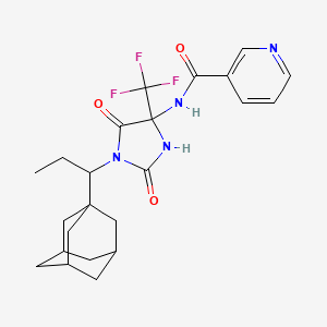 N-{1-[1-(Adamantan-1-YL)propyl]-2,5-dioxo-4-(trifluoromethyl)-4-imidazolidinyl}nicotinamide