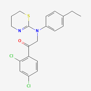 molecular formula C20H20Cl2N2OS B11091586 1-(2,4-dichlorophenyl)-2-[5,6-dihydro-4H-1,3-thiazin-2-yl(4-ethylphenyl)amino]ethanone 