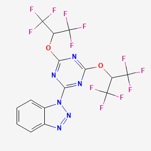 1-{4,6-bis[(1,1,1,3,3,3-hexafluoropropan-2-yl)oxy]-1,3,5-triazin-2-yl}-1H-benzotriazole