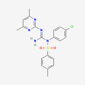 2-{[{4-Chloro[(4-methylphenyl)sulfonyl]anilino}(imino)methyl]amino}-4,6-dimethylpyrimidine