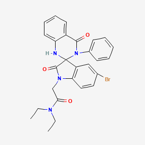 2-(5-bromo-2,4'-dioxo-3'-phenyl-3',4'-dihydro-1'H-spiro[indole-3,2'-quinazolin]-1(2H)-yl)-N,N-diethylacetamide