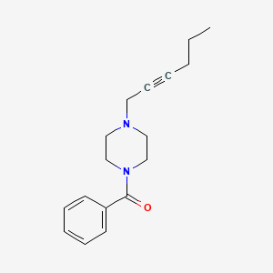 molecular formula C17H22N2O B11091619 (4-Hex-2-ynylpiperazin-1-yl)(phenyl)methanone 