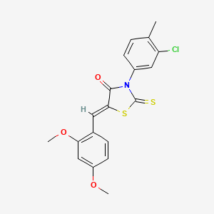 (5Z)-3-(3-chloro-4-methylphenyl)-5-(2,4-dimethoxybenzylidene)-2-thioxo-1,3-thiazolidin-4-one