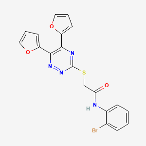 N-(2-bromophenyl)-2-{[5,6-di(furan-2-yl)-1,2,4-triazin-3-yl]sulfanyl}acetamide