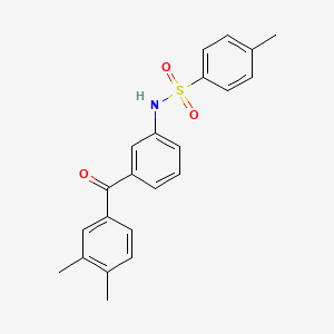 molecular formula C22H21NO3S B11091650 N-[3-(3,4-dimethylbenzoyl)phenyl]-4-methylbenzenesulfonamide 