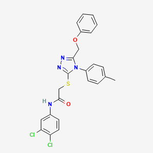 N-(3,4-dichlorophenyl)-2-{[4-(4-methylphenyl)-5-(phenoxymethyl)-4H-1,2,4-triazol-3-yl]sulfanyl}acetamide