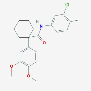 N-(3-chloro-4-methylphenyl)-1-(3,4-dimethoxyphenyl)cyclohexanecarboxamide