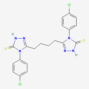 5,5'-butane-1,4-diylbis[4-(4-chlorophenyl)-2,4-dihydro-3H-1,2,4-triazole-3-thione]