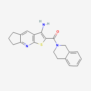 2-(3,4-dihydroisoquinolin-2(1H)-ylcarbonyl)-6,7-dihydro-5H-cyclopenta[b]thieno[3,2-e]pyridin-3-amine