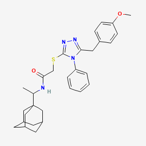 N-[1-(Adamantan-1-YL)ethyl]-2-{[5-(4-methoxybenzyl)-4-phenyl-4H-1,2,4-triazol-3-YL]sulfanyl}acetamide